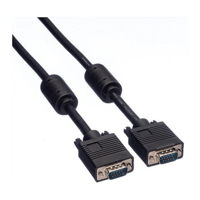 ROLINE 11.04.5670 Cable Monitor VGA (HD15) con Ferrita, Negro, Macho-Macho, 20 Metros
