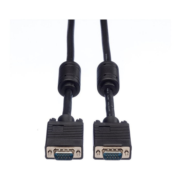 ROLINE 11.04.5670 Cable Monitor VGA (HD15) con Ferrita, Negro, Macho-Macho, 20 Metros
