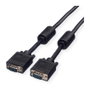 ROLINE 11.04.5670 Cable Monitor VGA (HD15) con Ferrita, Negro, Macho-Macho, 20 Metros