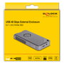 DeLOCK 42025 Carcasa externa para SSD M.2 NVMe con LED y ventilador