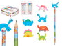 Pincello Set 3 Lapiceros Con Goma Dinosaurios Surtidos 11x26.5x1.5 cm (Set de 32)