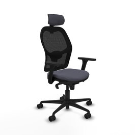 PIQUERAS Y CRESPO Silla de oficina Jorquera Gris oscuro y Negro