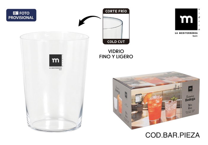 La Mediterranea Vaso Sidra Finissima Bodega Edición Especial 56 cl Modelo Md (24 Unidades) La Mediterranea Vaso Sidra Finissima Bodega Edición Especial 56 cl Modelo Md (24 Unidades)