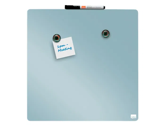 Nobo Pizarra Magnética Blanca para Hogar, Gris, 360x360 mm