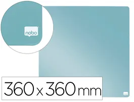 Nobo Pizarra Magnética Blanca para Hogar, Gris, 360x360 mm
