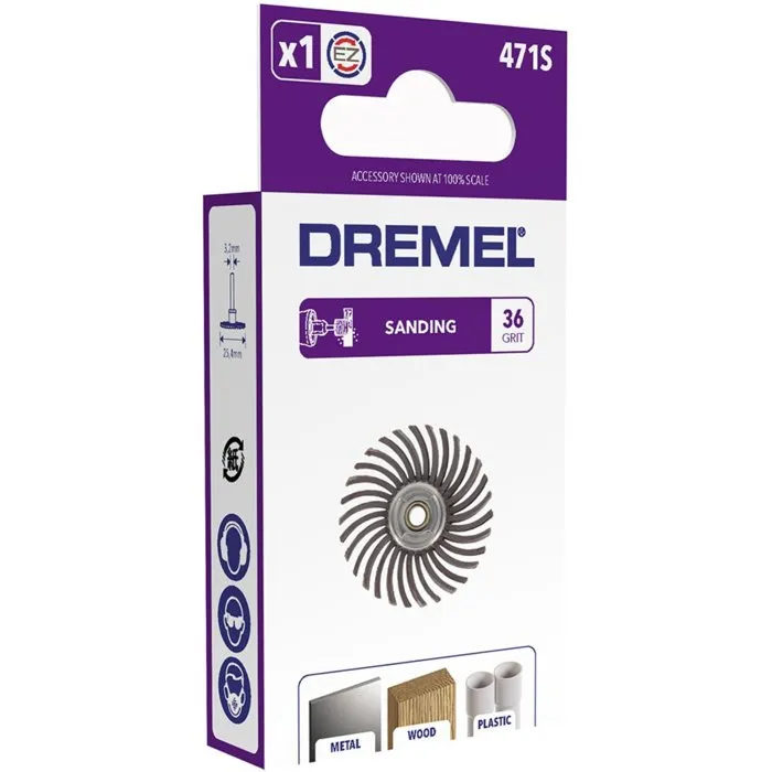 Dremel Cepillo Abrasivo de Precisión Grano 36 para Desbarbar, Limpiar, Acabar y Pulir Piezas Delicadas Dremel Cepillo Abrasivo de Precisión Grano 36 para Desbarbar, Limpiar, Acabar y Pulir Piezas Delicadas
