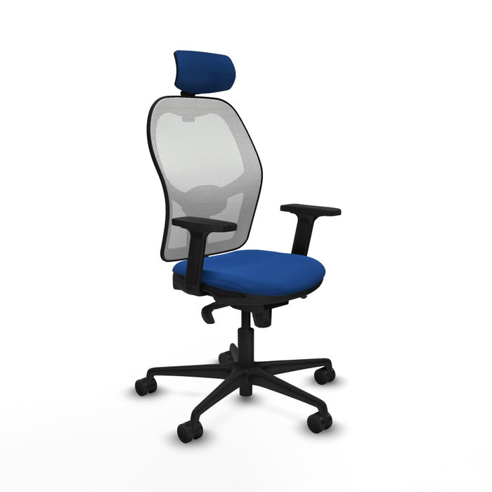 PIQUERAS Y CRESPO Silla de oficina Jorquera con mecanismo Sincro Azul y Blanco PIQUERAS Y CRESPO Silla de oficina Jorquera con mecanismo Sincro Azul y Blanco
