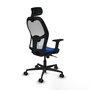 PIQUERAS Y CRESPO Silla de oficina Jorquera con mecanismo Sincro Azul y Blanco