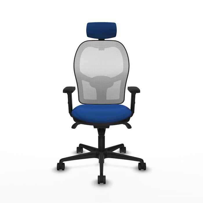 PIQUERAS Y CRESPO Silla de oficina Jorquera con mecanismo Sincro Azul y Blanco PIQUERAS Y CRESPO Silla de oficina Jorquera con mecanismo Sincro Azul y Blanco
