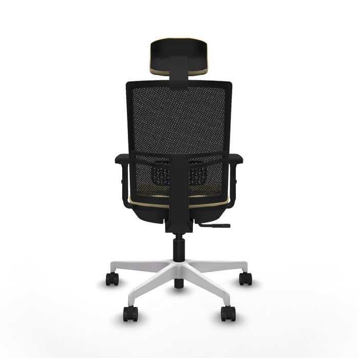 PIQUERAS Y CRESPO Silla de oficina Yunquera con mecanismo Sincro, Crema y Negro PIQUERAS Y CRESPO Silla de oficina Yunquera con mecanismo Sincro, Crema y Negro