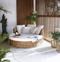 DKD Home Decor Cama Chill Out de Ratán con Colchón y 5 Cojines