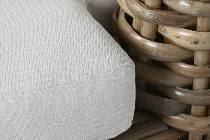 DKD Home Decor Cama Chill Out de Ratán con Colchón y 5 Cojines