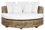 DKD Home Decor Cama Chill Out de Ratán con Colchón y 5 Cojines