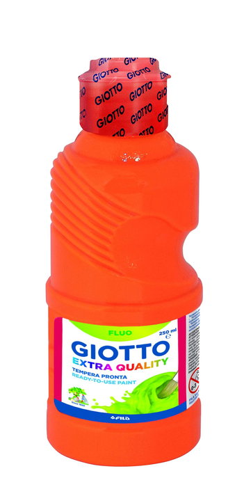 Giotto Témpera Fluo Naranja 250 mL Botella Giotto Témpera Fluo Naranja 250 mL Botella
