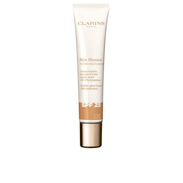 Clarins Skin Illusion Tinted Moisturizer Tratamiento Antiedad Color Efecto Glow SPF25 #05 40 ml Clarins Skin Illusion Tinted Moisturizer Tratamiento Antiedad Color Efecto Glow SPF25 #05 40 ml