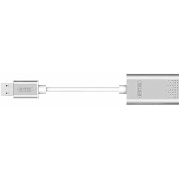 Unitek Adaptador de tarjeta de sonido Y-247A USB 0.2m plata