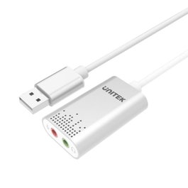 Unitek Adaptador de tarjeta de sonido Y-247A USB 0.2m plata