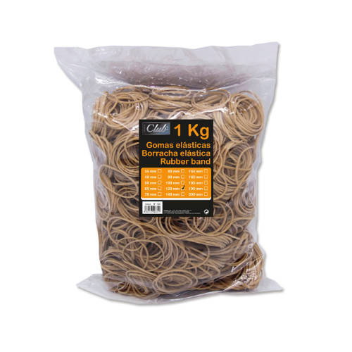 Office Club Gomas Elásticas Nº 120 1 kg 12 cm Largo Bolsa Ref. 300832 Office Club Gomas Elásticas Nº 120 1 kg 12 cm Largo Bolsa Ref. 300832