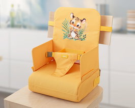 KioKids Trona de Viaje Plegable para Bebé con Diseño de Tigre - Mostaza - Little Sauvages