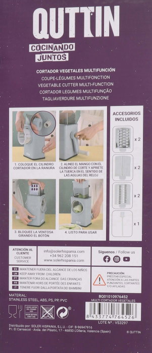 Quttin Multi Cortador de Vegetales de 6 piezas