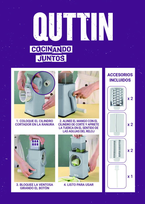 Quttin Multi Cortador de Vegetales de 6 piezas