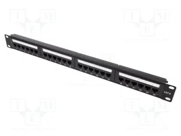 GOOBAY Patch Panel Cat 6 de 24 puertos RJ45 para Rack 19 pulgadas