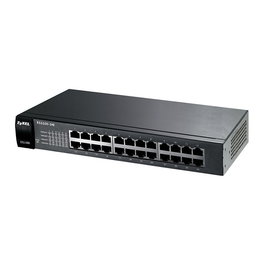 Zyxel ES-1100-24E Switch de Red No Administrado, 24 Puertos Fast Ethernet 10/100 Mbps, 4.8 Gbit/s, Negro