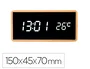 Q-connect Reloj Digital Sobremesa con Temperatura y 3 Alarmas 150x45x70mm
