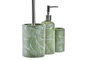 DKD Home Decor Set de Baño 3 Piezas Dolomite Hoja Verde