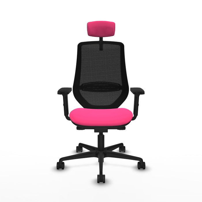 PIQUERAS Y CRESPO Silla de oficina Mardos con mecanismo Sincro/Traslack Rosa y Negro