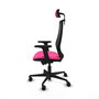 PIQUERAS Y CRESPO Silla de oficina Mardos con mecanismo Sincro/Traslack Rosa y Negro