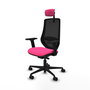 PIQUERAS Y CRESPO Silla de oficina Mardos con mecanismo Sincro/Traslack Rosa y Negro