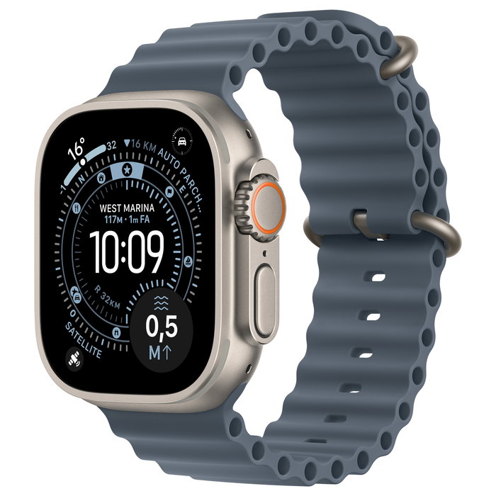 Apple Watch Ultra 3 49mm Titanio Natural con Correa Ocean Azul Apple Watch Ultra 3 49mm Titanio Natural con Correa Ocean Azul