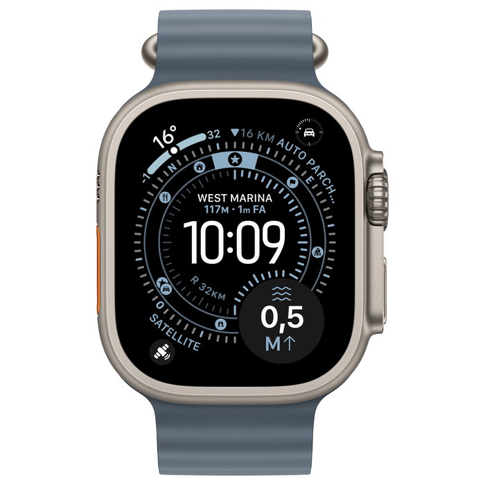 Apple Watch Ultra 3 49mm Titanio Natural con Correa Ocean Azul Apple Watch Ultra 3 49mm Titanio Natural con Correa Ocean Azul