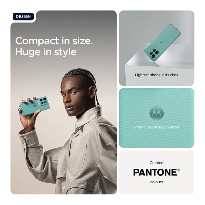 Motorola Edge 60 Neo - Smartphone 5G 256GB/12GB RAM, Pantalla P-OLED 6.36" 120Hz, Cámara Triple 50MP Sony LYTIA, Batería 5000 mAh, Android 15, Color Turquesa PANTONE Frostbite Motorola Edge 60 Neo - Smartphone 5G 256GB/12GB RAM, Pantalla P-OLED 6.36" 120Hz, Cámara Triple 50MP Sony LYTIA, Batería 5000 mAh, Android 15, Color Turquesa PANTONE Frostbite