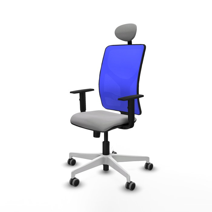 PIQUERAS Y CRESPO Silla de oficina Motilla con mecanismo Sincro, Gris claro y Azul PIQUERAS Y CRESPO Silla de oficina Motilla con mecanismo Sincro, Gris claro y Azul