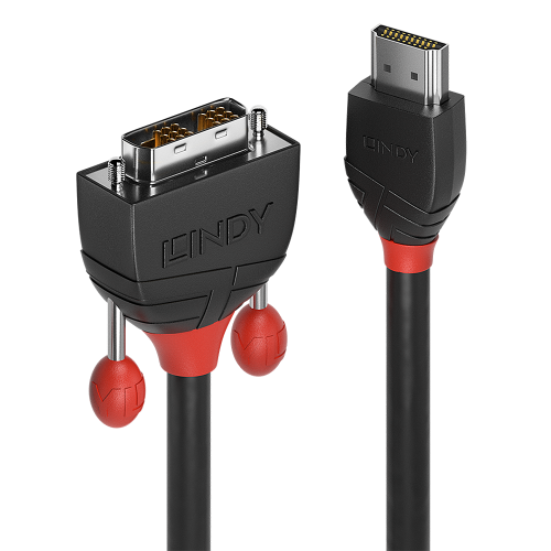 Lindy 36274 Cable Adaptador HDMI tipo A (Estándar) a DVI-D de 5 m, Negro