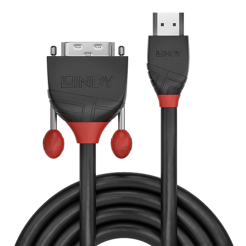 Lindy 36274 Cable Adaptador HDMI tipo A (Estándar) a DVI-D de 5 m, Negro