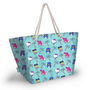 Karactermania Bolsa de Playa Soleil Hello Kitty Palms 52 x17 x37 cm Turquesa Poliéster para Niñas