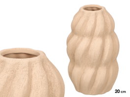 Giftdecor Jarrón Sahara Espiral Tierra Mediano
