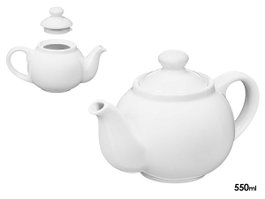 VESSIA Tetera de Porcelana Blanca 550ml