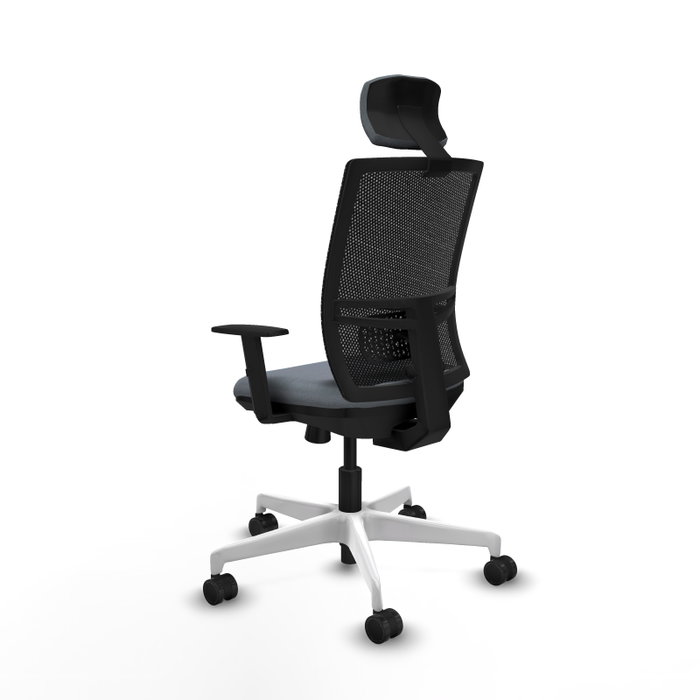 PIQUERAS Y CRESPO Silla de oficina Yunquera con mecanismo Sincro/Traslack, Gris y Negro