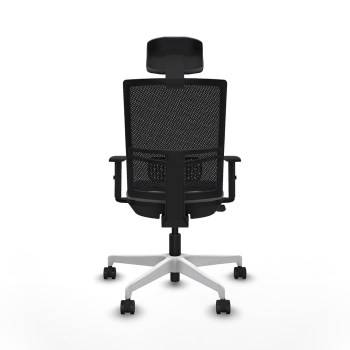 PIQUERAS Y CRESPO Silla de oficina Yunquera con mecanismo Sincro/Traslack, Gris y Negro