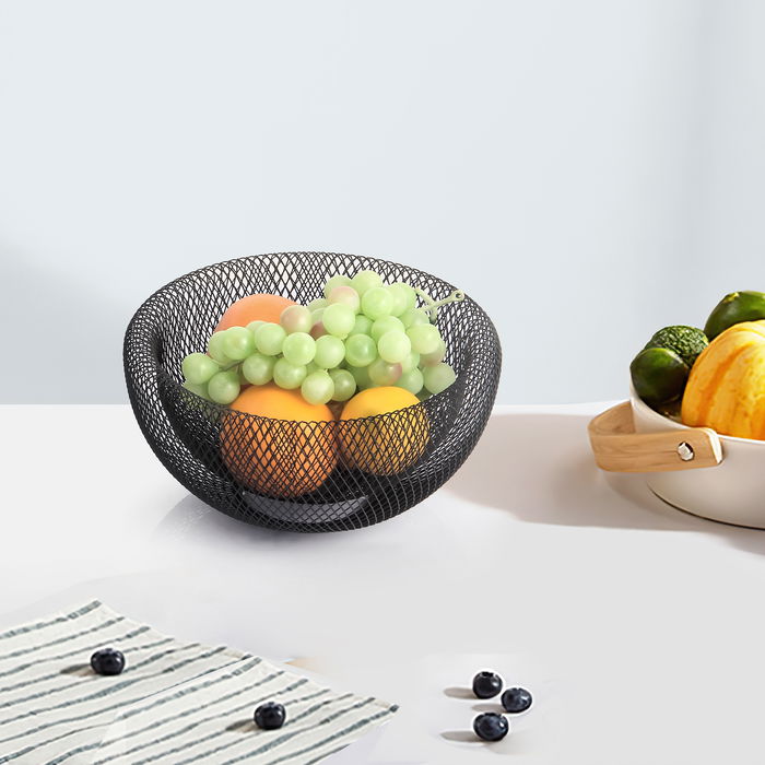 Confortime Cesta Frutero Metal 29.4 cm Ancho x 13.8 cm Alto x 29.6 cm Largo (6 Unidades)