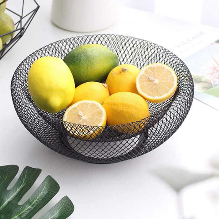 Confortime Cesta Frutero Metal 29.4 cm Ancho x 13.8 cm Alto x 29.6 cm Largo (6 Unidades)