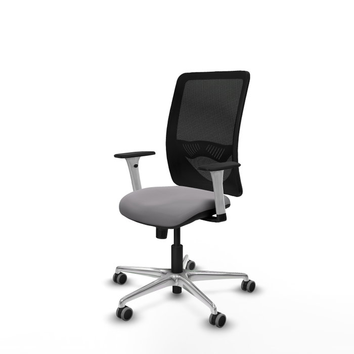 PIQUERAS Y CRESPO Silla de oficina Zulema Gris y Negro con mecanismo Sincro