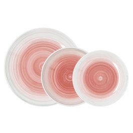 Quid Vajilla de Porcelana Rose Velvet Neo de 18 Piezas en Rosa
