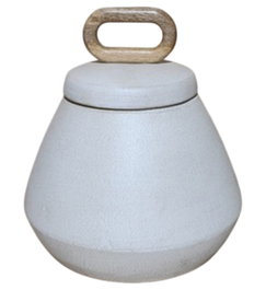 DKD Home Decor Tibor Terra Cotta Mango 25x25x28 Natural Blanco