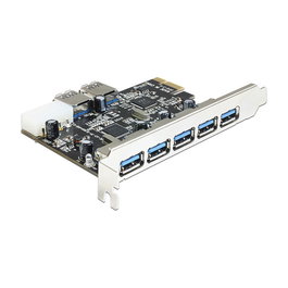 DeLOCK 89355 Tarjeta de Expansión PCIe USB 3.2 Gen 1 Interna, Adaptador con 7 Puertos Externos y 2 Internos, 5 Gbit/s