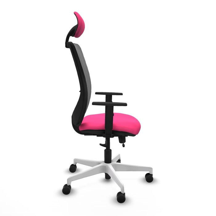 PIQUERAS Y CRESPO Silla de oficina Zulema con mecanismo Sincro/Traslack Rosa y Gris PIQUERAS Y CRESPO Silla de oficina Zulema con mecanismo Sincro/Traslack Rosa y Gris